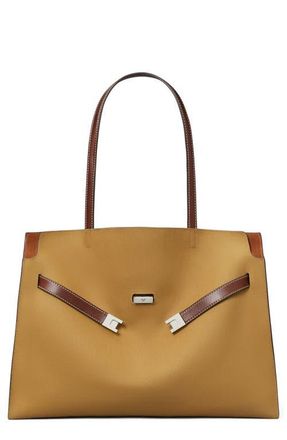 Tory Burch Lee Radziwill Canvas Tote in Khaki at Nordstrom