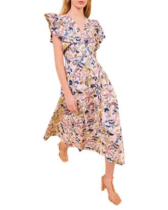 Ulla Johnson Darya Drop Waist Midi Dress
