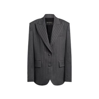 Dondup Blazers, female, Gray, S, Blazer Monopetto Gessato
