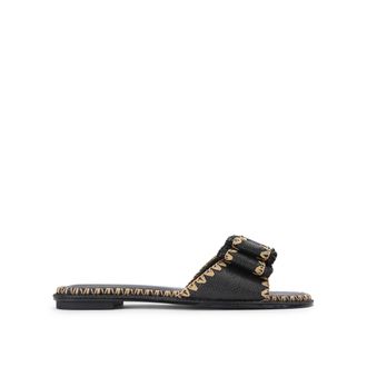 Kurt Geiger Womens Robbie Slim Sandals - Black Fabric - Size UK 8
