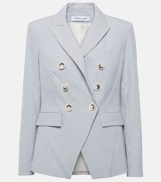 Veronica Beard Blazer Miller in cotone a righe