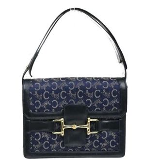 Celine Pre-owned Shoulder Bags, female, Blue, Size: ONE SIZE Pre-owned Vintage Canvas Shoulder Bag