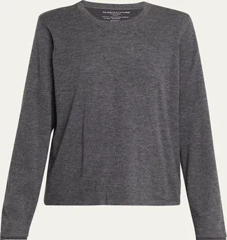 Majestic Filatures Cashmere Melange-Knit Crewneck