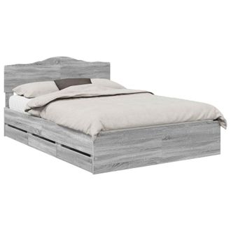 vidaXL Struttura Del Letto Con Cassetto Grigio Sonoma 160 X 200 Cm Vidaxl