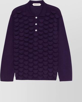 Namacheko bird feather polo sweater