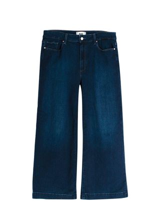 Paige Dark Blue Wash Anessa Cropped Leg Jeans Size 32/81
