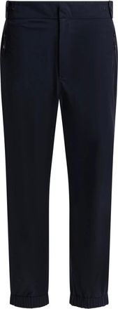 Moncler Slim-fit broek van katoenmix jersey - Heren - Broeken - Blauw - Maat: XL Katoen