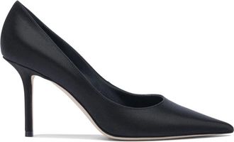 Jimmy Choo London Love 85 Pumps - Dames - Pumps - Zwart - 41 EU - Leer - Schoenen