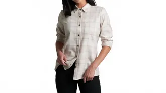 K&uuml;hl Whisper Flannel Button Down Shirt In Vanilla