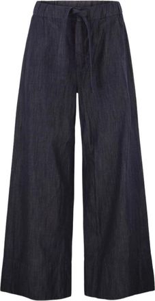Max Mara Wide Broeken - Dames - Wijde Broeken - Blauw - S - Broeken