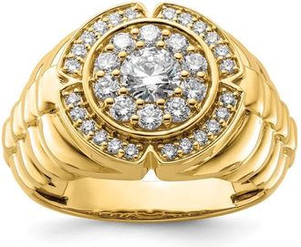 Diamond2Deal 10k Gold Lab Grown Diamond Wedding Band Ring 1.2Ct Clarity- VS Color- G-H