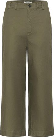 Part Two Hoge Taille Korte Broek Kalamata - Dames - Wijde Broeken - Groen - L - Katoen - Broeken