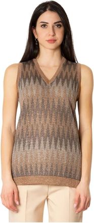 D.exterior Top in Lurex - - Tops - Donna - Marrone - M
