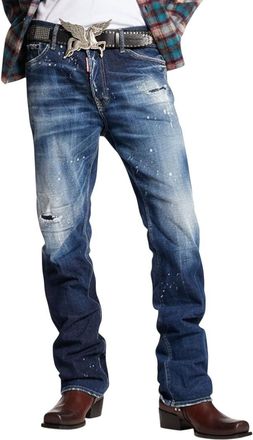 Dsquared2 Blue Relaxed Mid Rise Jeans