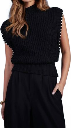 Bishop + Young Richie Whipstitch Sweater In Black