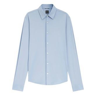 HUGO BOSS Formele Overhemden - Heren - Zakelijke Overhemden - Blauw - L - Overhemden