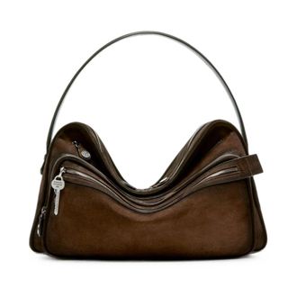 Acne Studios Bolso de hombro Camero Camera de ante encerado - Bags - Hombre - Marr&oacute;n - ONE SIZE