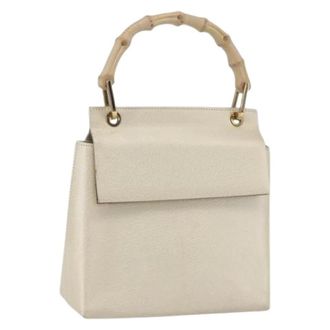 Gucci Pre-owned Handbags, female, White, Size: ONE SIZE Pre-owned Leather Handbag