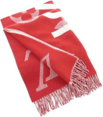 Louis Vuitton Pre-owned Stole - Heren - Vintage Accessoires - Rood - ONE Size - Wol - Vintage
