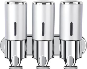 OEM Distributeur Mural Manuel 3 En 1 Sans Per&ccedil;age, 3 Compartiments De 500 Ml Pour Shampoing