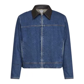 Bottega Veneta Chaqueta Vaquera con Ribete Intrecciato - Jackets - Hombre - Azul - XL