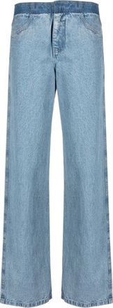 CHRISTOPHER ESBER Deconstruct straight-leg jeans - women - Cotton - 12 - Blue