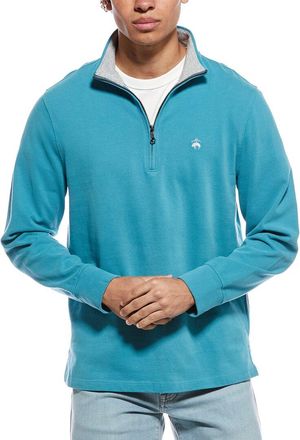 Brooks Brothers Sueded Jersey Open Hem 1/2-Zip Pullover