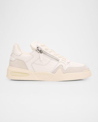 Giuseppe Zanotti Men & apos;s Gz-Ghost Leather and Suede Low-Top Sneakers
