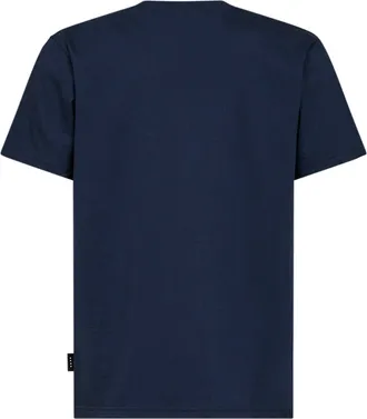 Hev&ograve; Mens T-Shirt Mulino Blue Cotton Jersey T-Shirts And Polos
