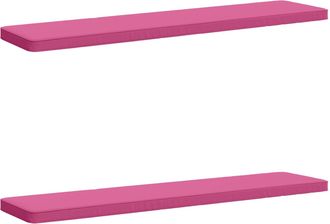 vidaXL Cojines Para Banco De 2 Piezas Vught 2 Uds. 100% Poli&eacute;ster Rosa Vidaxl