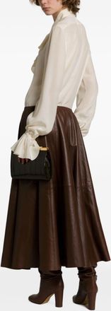 032c Ruffled Crepe de Chine Shirt - Cream