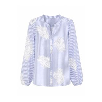 2-Biz Overhemden, Dames, Blauw, M, Amoa Shirt