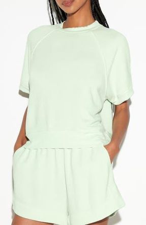 Spiritual Gangster Monroe Short Sleeve Sweatshirt in Beach Glass at Nordstrom Rack, Size X-Small
