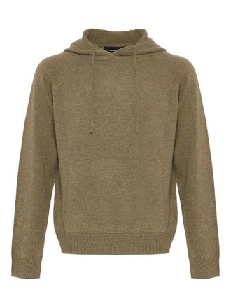 Yves Salomon knitted hoodie - men - Wool/Cashmere - M - Neutrals