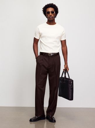 Selected Mens Brown soft pant Loose fit