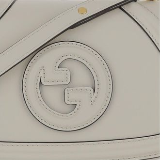 Gucci Womens Small Blondie Bag White Calf Skin Shoulder