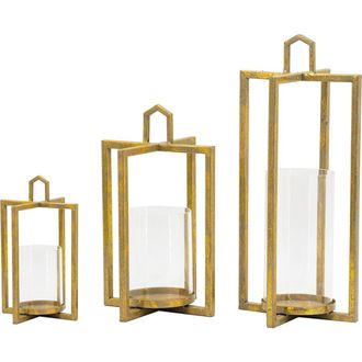 A & B Home Set of Three Lantern Set in Gold at Nordstrom Rack