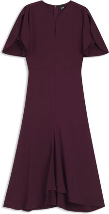 BOSS Keyhole-neckline dress in soft crepe