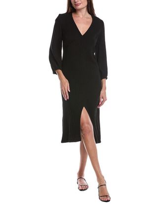 Nation Ltd Nation Ltd Olpa Ballon Sleeve V-Neck Midi Dress
