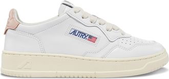 Autry Womens Medalist Leather Sneakers Pink Heel Tab