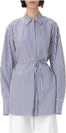 Sportmax Shirts, female, Blue, XS, Classic Blue Button-Up Shirt