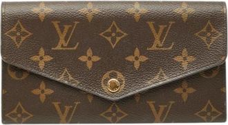Louis Vuitton Pre-owned Monogram Lange Portemonnee (bi-fold) - Dames - Vintage Accessoires - Bruin - ONE Size - Leer - Vintage