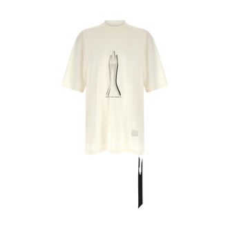 Rick Owens T-Shirts, male, White, Size: XS Jumbo Short Sleeve T-Shirt