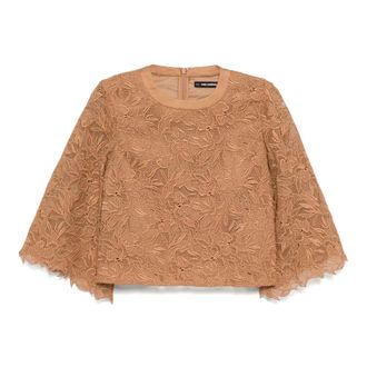 Karl Lagerfeld Dames, Blouses & Shirts, Bruin, Maat: L Katoen