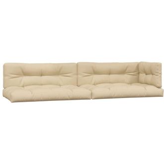 vidaXL Cojines De Muebles De Paleta 5 Pcs Tela Beige