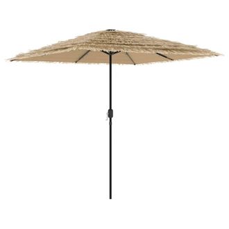 vidaXL Sombrilla De Jard&iacute;n Con Leds Poste Acero Marr&oacute;n 248x248x248 Cm Vidaxl