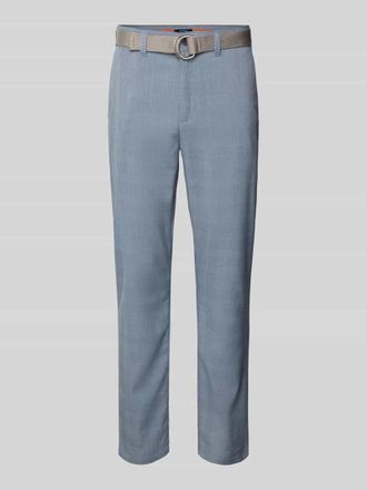 Mc Neal Slim Fit Hose mit G&uuml;rtel in Royal, Gr&ouml;&szlig;e 58