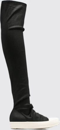 Rick Owens Rick Owens DRKSHDW Stivali cuissardes in cotone stretch con punta in gomma