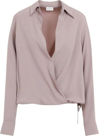 Dries Van Noten Cedal Wikkelblouse - Dames - Blouses - Paars - S - Overhemden