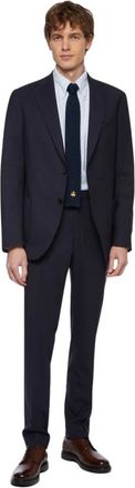 Brooks Brothers Wolblend pak - Heren - Business pakken - Blauw - XL - Wol - Kostuums